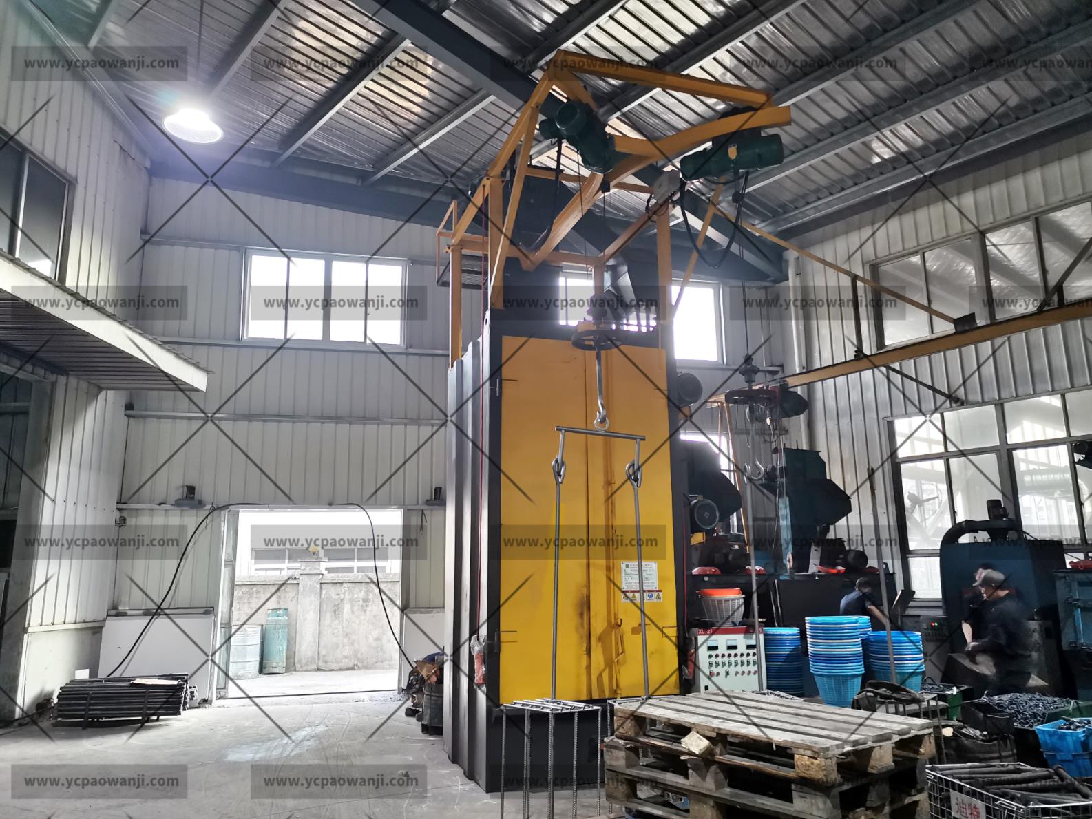 發往湖南長沙Q3710吊鉤式拋丸機拋丸除銹去氧化皮效果怎么樣？